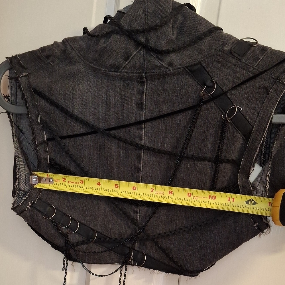 Distressed Gray Jean Jacket - image 4